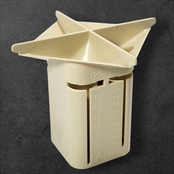 MMF Industries Coin Sorter Tender Counter Beige USA Made 4 Tubes 224-0006-14 - Picture 2 of 8